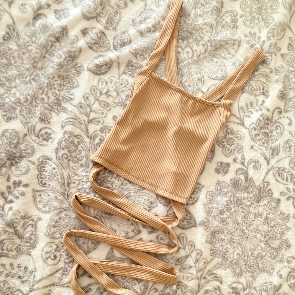 Backless Rib-Knit Cami Top. Never Worn. Perfect Condition.